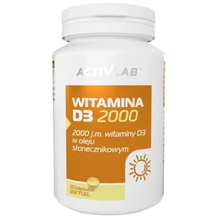 Witamina D3 ACTIVLAB 2000 (30 kapsułek) - Witaminy i minerały dla sportowców - miniaturka - grafika 1