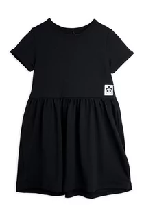 Sukienki - Mini Rodini Mini Rodini sukienka dziecięca kolor czarny mini rozkloszowana - grafika 1