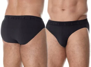 SLIPY BEZSZWOWE Brubeck BE0029M męskie DOPASOWANE MAJTKI grafitowy - XL - Majtki męskie - miniaturka - grafika 1