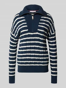 Bluza z kołnierzem o kroju regular fit z czystej wełny - Bluzy damskie - miniaturka - grafika 1