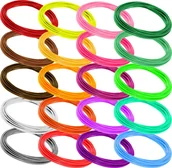 Filamenty i akcesoria do drukarek 3D - Heckermann Filament do długopisu 3D MIX 20 kolorów - 100m - miniaturka - grafika 1