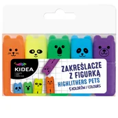 Zakreślacze - Kidea, Zakreślacze Z Figurką A, 5 Szt. - miniaturka - grafika 1