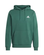 Bluzy męskie - adidas Essentials męska bluza polarowa z kapturem, Zielony (Collegiate Green), XL - miniaturka - grafika 1