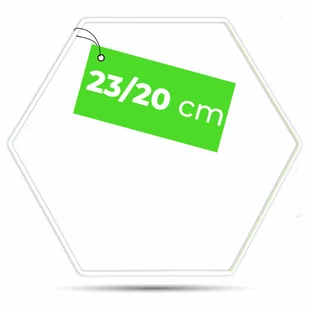 BIAŁY HEKSAGON obręcz do łapacza snów do makram 23 x 20 cm koło metalowe - Wyposażenie pokoiku dziecięcego - miniaturka - grafika 1