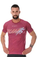 Koszulki sportowe męskie - Koszulka męska Brubeck Running Air SS13260A czerwony - miniaturka - grafika 1