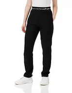 Spodnie damskie - Armani Exchange Damskie spodnie dresowe z grubej dzianiny w paski, Schwarz, M - miniaturka - grafika 1