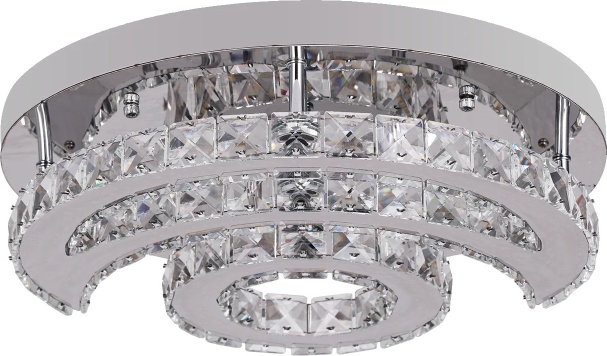 Lampa sufitowa, kryształowy design, opcje oświetlenia LED, słońce-księżyc, zmienne