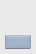 Portfele - Lauren Ralph Lauren portfel skórzany damski kolor niebieski 432935939 - miniaturka - grafika 1