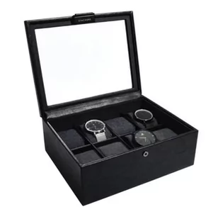 Pudełko na zegarki 8-komorowe (czarne) Classic Stackers - Pudełka i szkatułki - miniaturka - grafika 1