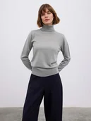 Swetry damskie - BGN Golf w kolorze szarym - miniaturka - grafika 1