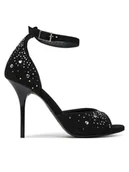 Sandały damskie - LOVE MOSCHINO Sandały JA16119G0MJA0000 Czarny - miniaturka - grafika 1