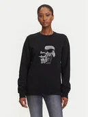 Bluzy damskie - KARL LAGERFELD Bluza A3W20069 Czarny Regular Fit - miniaturka - grafika 1