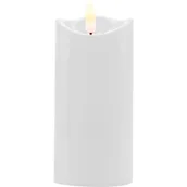 Świece - Świeca LED ciepły biały 12,5 cm Ø 5 cm biały CORTINA POLAND - miniaturka - grafika 1