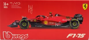 F1 Ferrari F1-75 Sainz 15 Kask Bburago 1:43 - Samochody i pojazdy dla dzieci - miniaturka - grafika 1