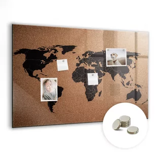 Magnetyczna Tablica ze Wzorem - Mapa świata - 90x60 cm - Tablice i flipcharty - miniaturka - grafika 1