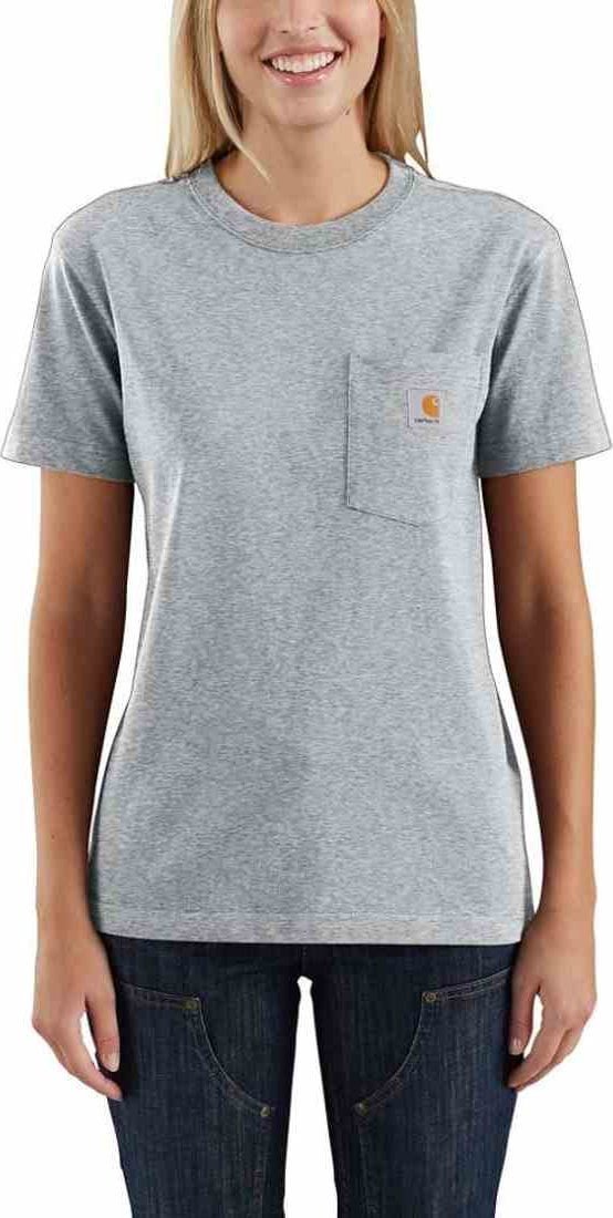 Carhartt Koszulka WK87 Workwear Pocket S/S Grey