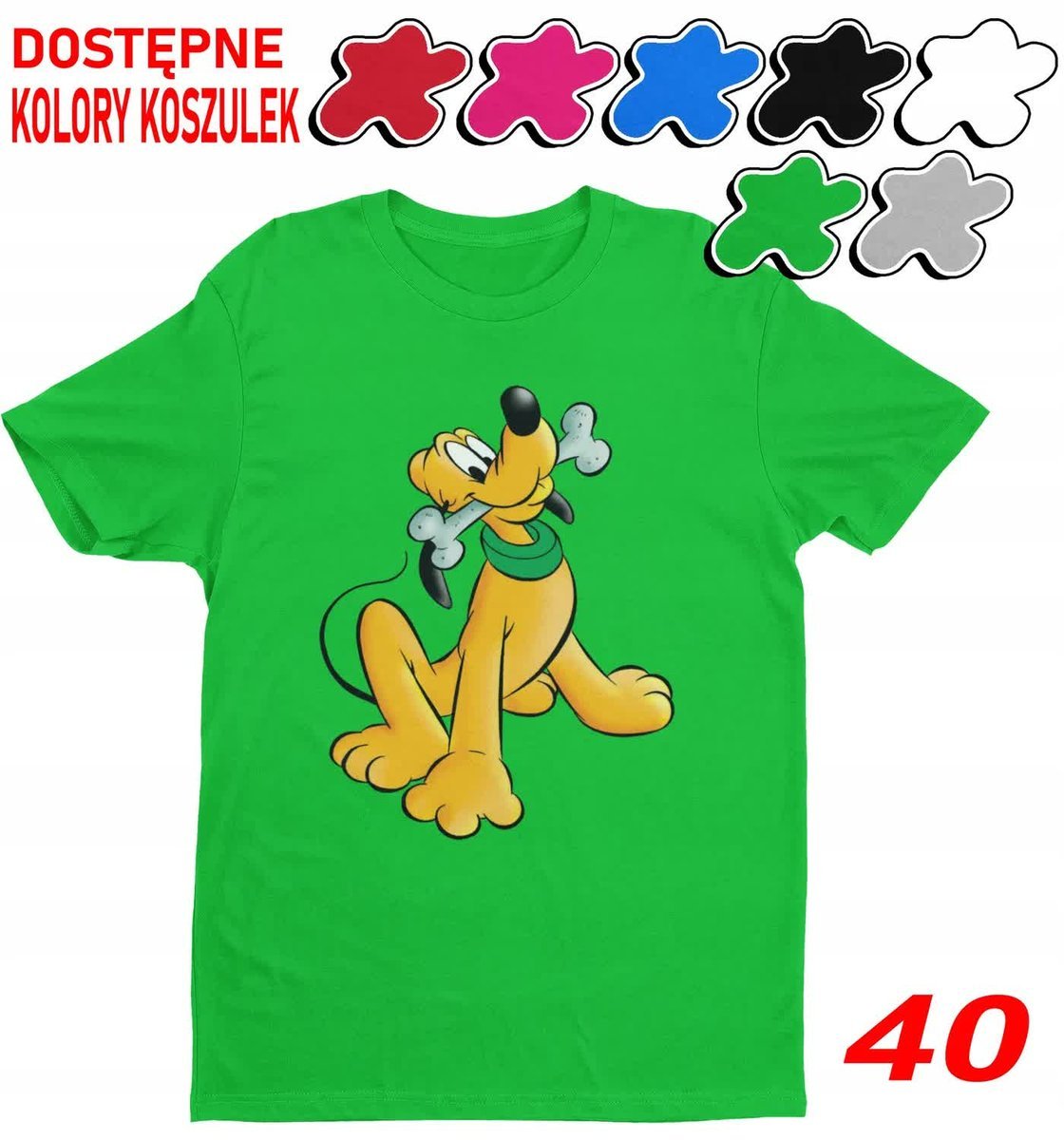 Dziecięca Koszulka Z Nadrukiem Duży Wybór Myszka Miki Pluto Goofy -L146-152