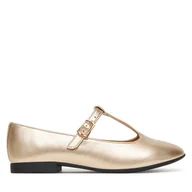 Buty dla dziewczynek - Baleriny Tommy Hilfiger T3A3-34001-1372 D Złoty - miniaturka - grafika 1