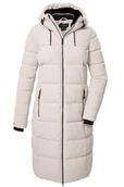Płaszcze damskie - Killtec KOW 56 WMN QLTD CT Damski pikowany płaszcz funkcjonalny z kapturem biały piasek 40 41810-000 - miniaturka - grafika 1