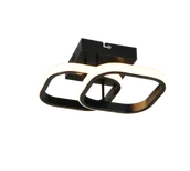 Lampy sufitowe - KASIA R63531932 lampa sufitowa dwa czarne kwadraty LED 7W 3000K - miniaturka - grafika 1