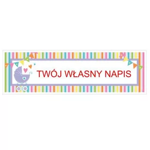 Amscan Girlanda "Baby Shower - Własny Napis", 165 cm 120144 - Baby shower i roczek - miniaturka - grafika 1