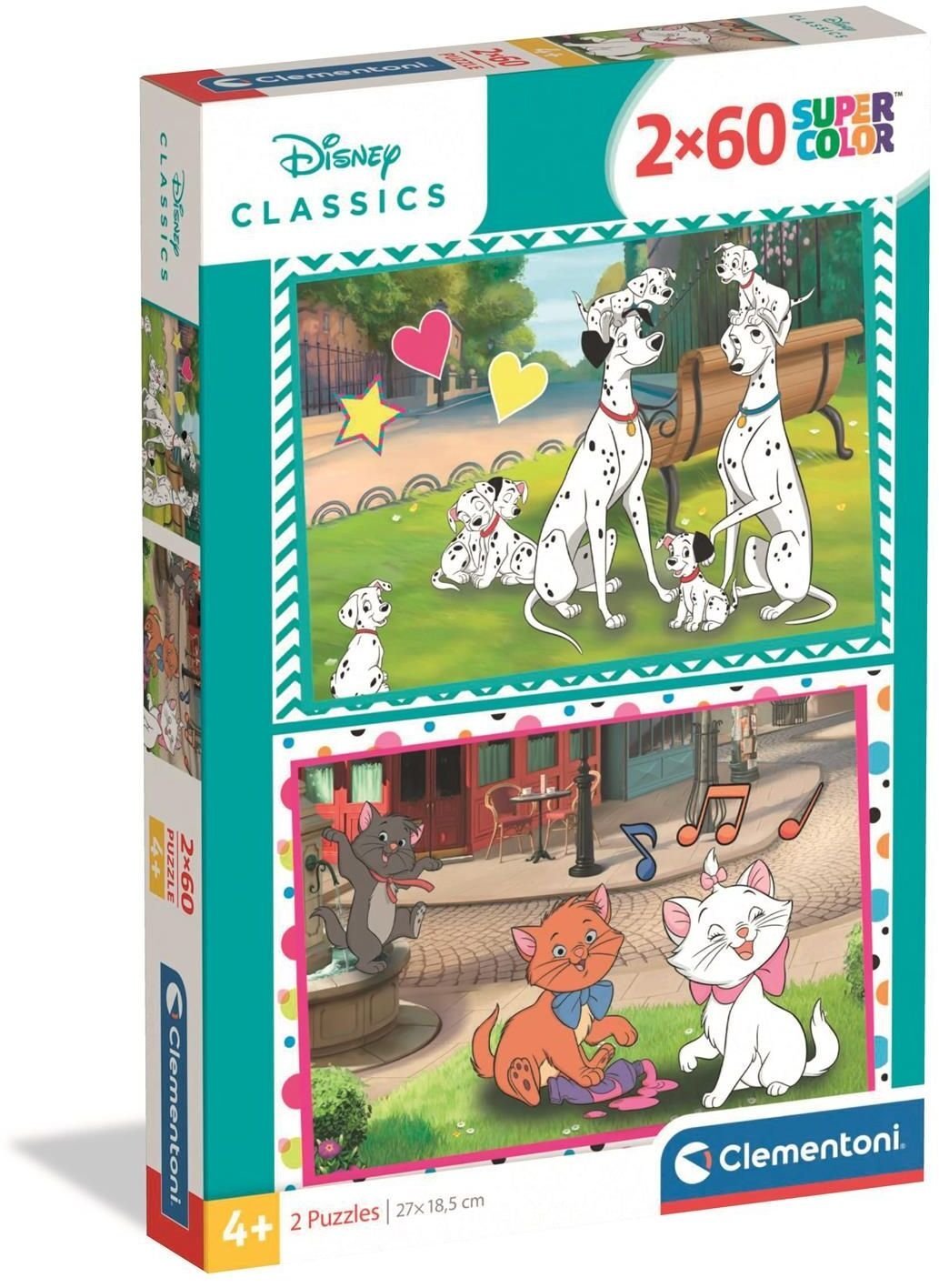 CLE puzzle 2x60 SuperKolor Disney Classics 24836