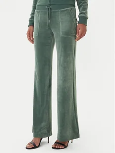 Juicy Couture Spodnie dresowe Layla JCSEBJ001 Zielony Flared Leg - Spodnie sportowe damskie - miniaturka - grafika 1