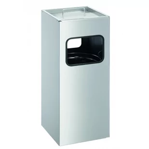 Kosz na śmieci DURABLE 17+2l z popielnicą kwadratowy srebrny - Kosze na śmieci - miniaturka - grafika 1