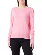Swetry damskie - Morgan damski sweter z długim rękawem z okrągłym dekoltem, MGRIS Medium Pink TXL, Azalee, XL - miniaturka - grafika 1