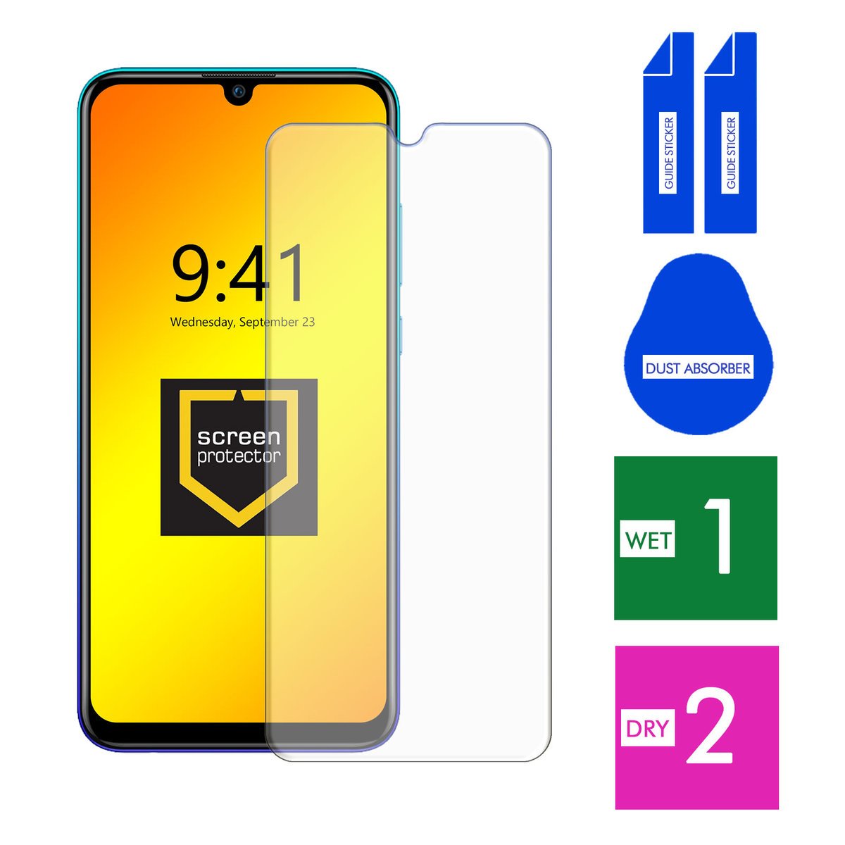 SZKŁO HARTOWANE DO HUAWEI P SMART 2019 SZYBKA 9H OCHRONNE PANCERNE