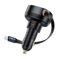 Ładowarki samochodowe - Baseus ładowarka samochodowa Enjoyment Pro USB-C (żeńskie) / Lightning (męski) 60W - miniaturka - grafika 1