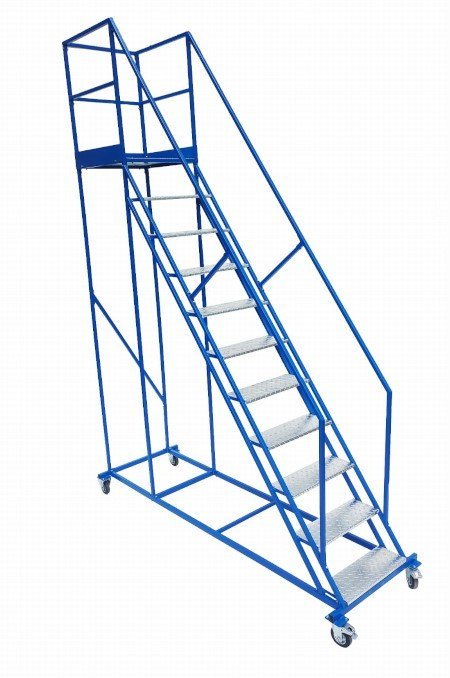 Krause Stalowy podest roboczy, jezdny 10 stopni i platforma standard