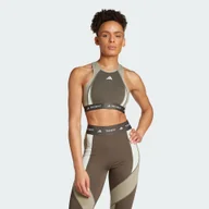 Bielizna sportowa damska - Biustonosz Techfit Medium-Support High-Neck Colorblock - miniaturka - grafika 1