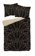 Pościel - Detexpol Pościel z mikrofibry 3D 160x200 Pawie pióra czarna beżowa 4346 A mikro 28 - miniaturka - grafika 1