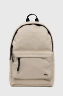 Plecaki - Lacoste plecak męski kolor beżowy duży gładki - miniaturka - grafika 1