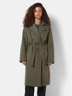 Płaszcze damskie - Noisy May Trencz Manya 27028990 Zielony Regular Fit - miniaturka - grafika 1