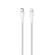 Kable komputerowe i do monitorów - PURO PURO Fabric Ultra Strong Kabel w oplocie heavy duty USB-C / Lightning MFi 1,2m (biały) CAPLTUSBCFABK3WHI - miniaturka - grafika 1