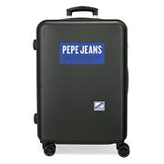Walizki - Pepe Jeans Darren średnia walizka czarna 46 x 65 x 23 cm sztywny zamek szyfrowy ABS 56 l 3,2 kg 4 podwójne koła - miniaturka - grafika 1