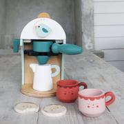 Zabawki AGD - Drewniany ekspres do kawy na kapsułki, Tender Leaf Toys - miniaturka - grafika 1