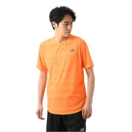 Koszulki męskie - New Balance Q Speed Jacquard Ss Tee Mt13277Vib Męski T-Shirt Pomarańczowy - miniaturka - grafika 1