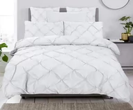 Pościel - 200X200/220 Salvador Biały Kpl Pościeli Drapowana Bawełna - miniaturka - grafika 1