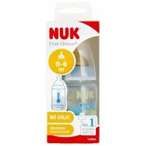Nuk Butelka z wskaźnikiem temp. 0-6m First Choice 10743876 150 ml - Butelki dla niemowląt - miniaturka - grafika 1