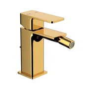 Baterie bidetowe - Bateria bidetowa złota połysk 13.8 cm Dust z korkiem KFA Armatura - miniaturka - grafika 1