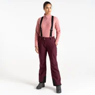 Spodnie narciarskie - Dare 2b Spodnie narciarskie damskie z membraną z szelkami Effused II Fioletowy, Rozmiar: 32 - miniaturka - grafika 1