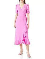Sukienki - ONLMETTE SS WRAP sukienka midi WVN, Super Pink, S - miniaturka - grafika 1