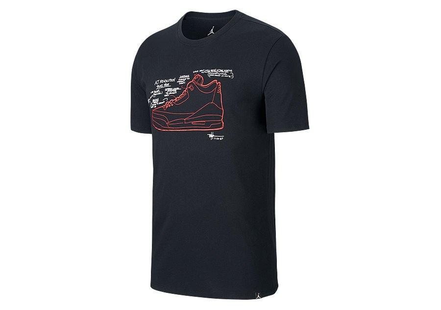 Nike Air Jordan Aj 3 Tee Black