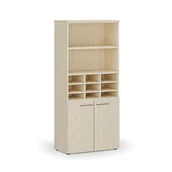 Regały biurowe - Regał sortujący PRIMO WOOD, 1781 x 800 x 420 mm, 9 przegród, brzoza - miniaturka - grafika 1