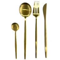 Zestawy sztućców - Fernity Zestaw sztućców Gilded złote na 6 osób - miniaturka - grafika 1