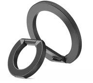 Uchwyty samochodowe do telefonów - TECH-PROTECT MMR400 MAGNETIC MAGSAFE PHONE RING BLACK - miniaturka - grafika 1