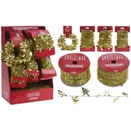 Ozdoby bożonarodzeniowe - Girlanda złota 5m mix - miniaturka - grafika 1